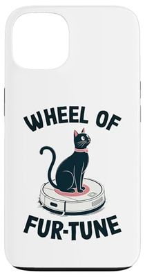 Wheel Of Fur-Tune Robot Vacuum Cleaner Funny Cat Case for iPhone 13