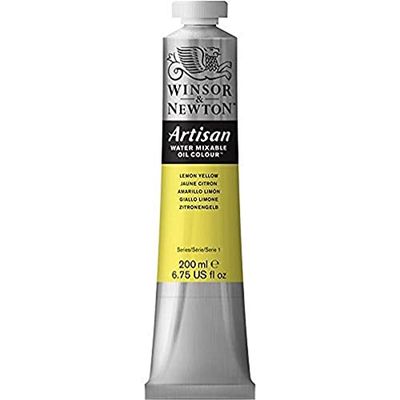 Winsor & Newton 1537346 Artisan vattenblandbar oljefärg, hög pigmentkoncentration, god täckning och ljusäkthet – 200 ml tub, citrongul