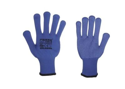 DRW Guantes de jardineria y Bricolaje Azules 12 Juegos Talla L