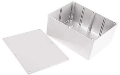 RS PRO Boîtier en aluminium gris - Dimensions extérieures : 165,8 x 127,3 x 76,3 mm