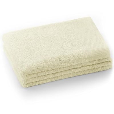 AmeliaHome Serviette Ecru 50 x 100 cm 100% Coton Qualité absorbante Crème Amari