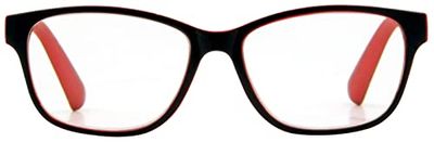 Foster Grant Eye care Loire Reading Glasses, Black With Metallic Red, 53mm x 16mm 144mm UK