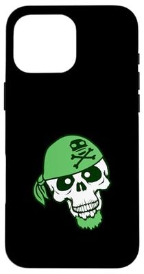 Chapeau de Pirate Squelette Halloween Foulard drôle Bande dessinée Coque pour iPhone 16 Pro Max
