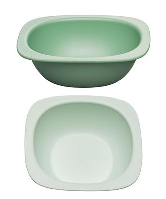 NIP Eat Green 38523-51 Lot de 2 bols bio sans mélamine ni bisphénol A Passe au lave-vaisselle et au micro-ondes Vert