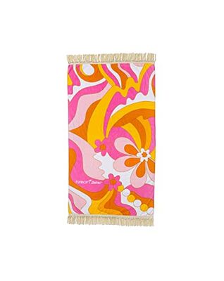 FUNBOY X Malibu Barbie Serviette de Plage surdimensionnée avec Franges