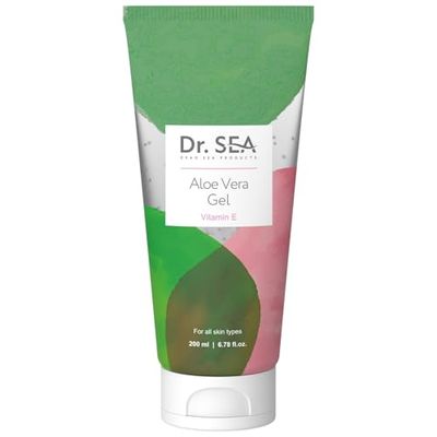DR. SEA - Soothing Aloe Vera Gel with Vitamin E – Moisturizing, Repairing & Protective – Ideal for Sensitive, Irritated or After-Sun Skin – 200ml
