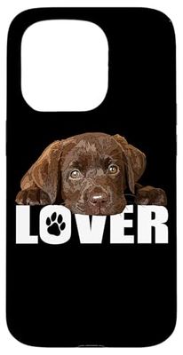Chocolate Lab Lover Brown Lab Dog Mom Dad Labrador Love Case for iPhone 15 Pro