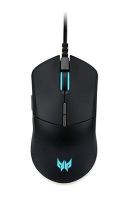 Acer Predator Souris Cestus 330 Souris Gaming Design Ergonomique, jusqu'à 16000 PPP, 5 Niveaux DPI Shift Setting, 7 Touches programmables, 400 IPS, accélération 40g, Polling Rate 1ms/1000 Hz, Câble