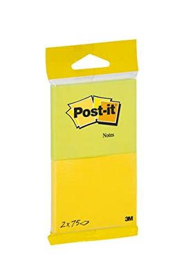 Post-it 6720-YG sticky note notes, 76 x 63.5 mm, 75 sheets, neon green/yellow