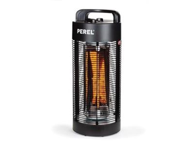 Perel PHT1200 Calefactor Electrico de Pie con Infrarrojos Silencioso para Exteriores, 1200 W, Diametro de 22 cm, Altura de 56 cm, Ipx4