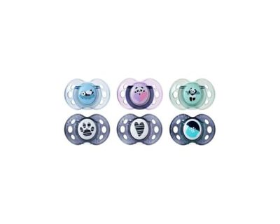 Tommee Tippee Sucettes Anytime de Forme Symétrique, Silicone sans BPA, 18-36 Mois, 2 Pièces 2 Unités - Coloris Aléatoire
