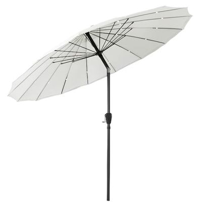 FORNOR 77663 Parasol beige diamètre 2,7 x 2,45 m, beige