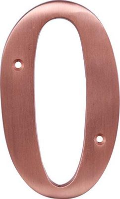 Distinctions 90590 Brushed Copper House Number 0, 5-Inch
