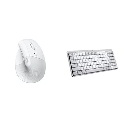 Logitech kit tastiera MX Keys Mini per Mac e mouse ergonomico verticale Lift per Mac - wireless, bluetooth, tasti retroilluminati, silenzioso, macOS/iPadOS/MacBook/iMac/iPad