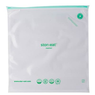 Mastrad Pack of 10 Stor'Eat Food Vacuum Bags 6 L – Reusable 50 Times – Food Freshener – 6 L – Compatible with Vacuum Pump Stor-Eat – BPA Free