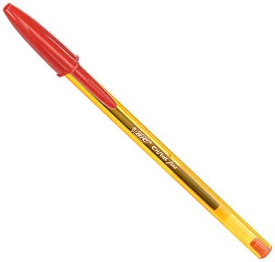 Bic 760106 - Bolígrafo de cristal punta fina, 0.8 mm, Rojo