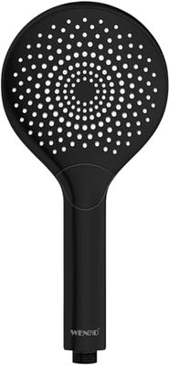 Alcachofa de ducha con 3 chorros – Teléfono ducha para bañera y ducha, de plástico, 12 cm, negro