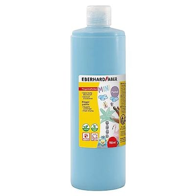 Eberhard Faber 578948 - Farba do malowania palcami EFA Colour, pastelowy niebieski, 750 ml, szybkoschnąca i zmywalna