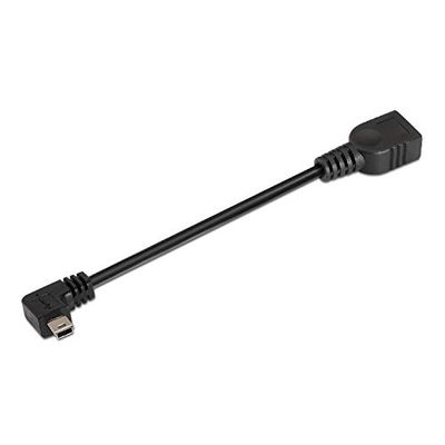 AISENS A101 – 0034 – kabel USB 2.0 OTG hoek 15 cm voor telefoon, mobiele telefoon en tablet, zwart