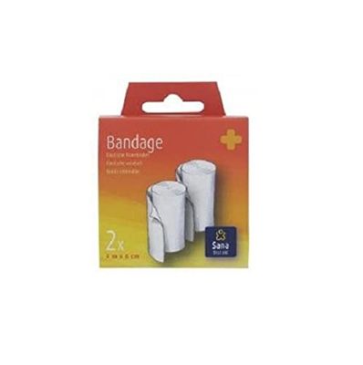 Sana - Sana First Aid (400x6cm) Elastiskt bandage - 2 st