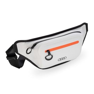 Audi 3152400600 Riñonera Hip Bag Riñonera Anillos Logo Bolsillo Gris, Gris Claro, Talla única, Riñonera