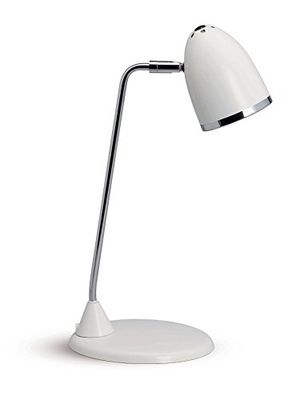 MAUL Candeeiro de mesa LED Maulstarlet | candeeiro de secretária com aspeto vintage | candeeiro de mesa elegante com 3000 K e 250 lm | LED candeeiro de mesa com suporte para secretária | branco