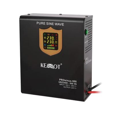 Kemot urz3408 Alimentazione di emergenza, Inverter onda sinusoidale pura funzione di ricarica, 12 V, 230 V, 500 va/300 W NERO