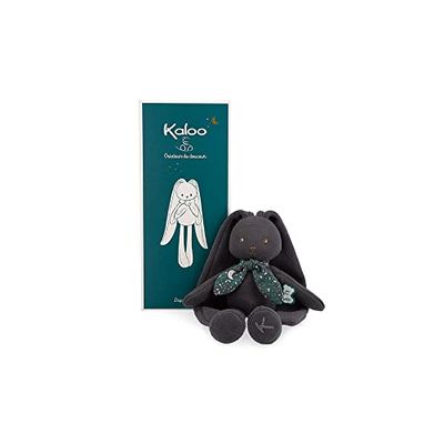 KALOO - Lapinoo - Doudou Coniglio - Peluche in Jersey e Maglia per Neonati - 25 cm - Colore Grigio Viola - Materiali Molto Morbidi - Confezione Regalo - dalla Nascita, K972205