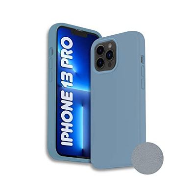 PHONIX Hoesje voor iPhone 13 Pro Liquid Silicone Grey Italy - Hoesje voor iPhone 13 Pro compatibel met Magsafe draadloos opladen - Zachte schokbestendige hoes met verhoogde randen, AMZCLS13