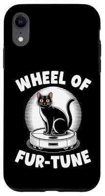 Wheel Of Fur-Tune Robot Vacuum Cleaner Funny Cat Case for iPhone XR