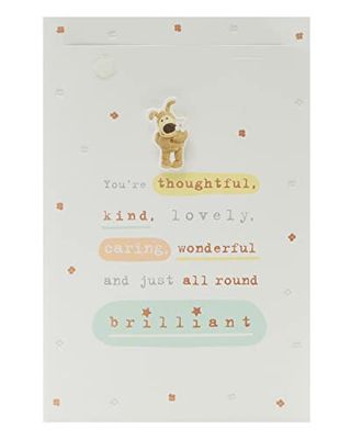 Boofle Verjaardagskaart - Leuke Kaart voor Vriend - Leuke Verjaardagskaart voor Haar - Beste Vriend Ooit - Beste Vriend Verjaardagskaart, Bruin|Geel|Wit|Grijs, 137mm x 210mm