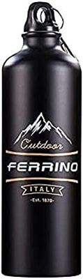 Ferrino ALU Drink 0,75 LT Pure Black Botella, Unisex Adulto, Multicolor, Talla Única