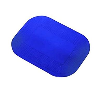DYCEM Non Slip Rectangular Pad 38 x 45 cm , Blue , Precut Adhering Pad , Grip Assistance , Non-Toxic , Prevents Objects From Sliding or Rolling , Ideal for Cups , Plates , & Eating Utensils