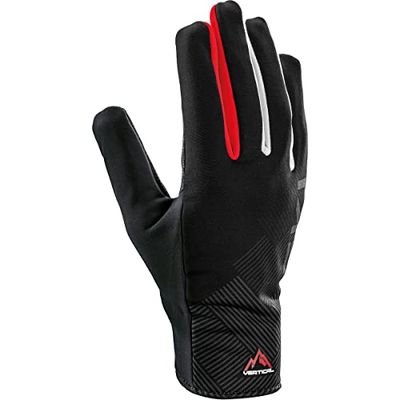 LEKI Guide Lite - Guanti da uomo, colore: Nero/Rosso/Bianco, EU 9