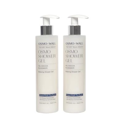 Osmowall KIT 2 OSMO SHOWER GEL Doccia Idratante, Emolliente e Rilassante. Delicato, con Gel di Aloe Vera Concentrato da agricoltura biologica. Rispetta il PH naturale della pelle. Unisex. 2X250ml