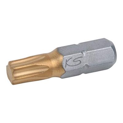 KS Tools 911.3651 1/4" Punta TIN para tornillos Torx, 25mm, T10, paquete de 5
