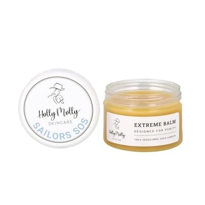 Holly Molly - Verzachtende en Hydraterende Extreme Sailors SOS Balsem, 100ml: Intensieve voeding met Veggilanol Gold Lanoline, 100% lanoline, voor een natuurlijke en verzorgde schoonheidservaring