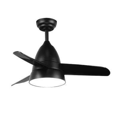 M Ledme Silence Led-plafondventilator, 54 W, zwart, afstandsbediening, motor DC 30 W + ledlicht 24 W, 6 snelheden, stil, 3 vleugels, 91 cm, zomer-/winterfunctie, timer