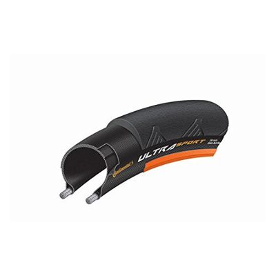 Continental, Pneumatico Ultra Sport II, Unisex, CTR494, Black/Orange, Size 700 x 25