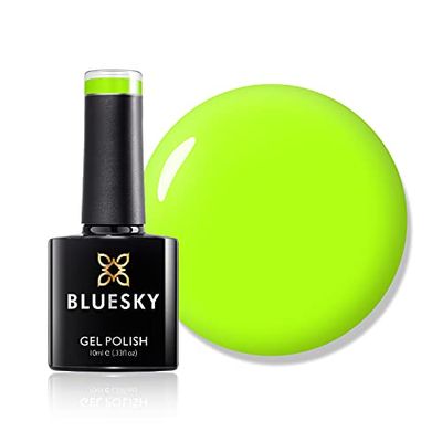 Vernis à ongles gel Bluesky, Green Néon20, brillant, vert, citron vert, néon, durable, résistant aux puces, 10 ml (nécessite du séchage sous lampe à LED UV)