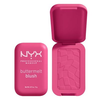 NYX PROFESSIONAL MAKEUP Rubor en polvo Buttermelt, resistente a la decoloración y a la transferencia, hasta 12 horas de uso de maquillaje, fórmula vegana - Butta With Time