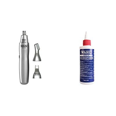 Wahl 3-in-1 Personal Trimmer, Trimmers for Men and Women, Nose Ear and Eyebrow Trimmer, Peach Fuzz Trimming, Cordless & Clipper Oil, Blade Oil for Hair Clippers, 250 ml