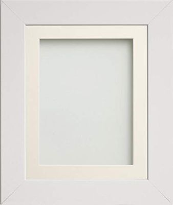 Frame Company Watson Range White 10x10 inch Picture Photo Frame with Ivory Mount for Image 8x8 inch *Choice of Sizes* Fitted with Real Glass