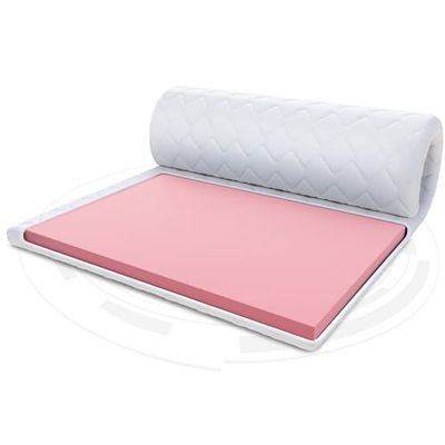 FDM Coprimaterasso Visco Max, 100 x 200 cm, grado di durezza H1, altezza ca. 8 cm, schiuma termoplastica anallergica, adatto a Öko-Tex Bianco