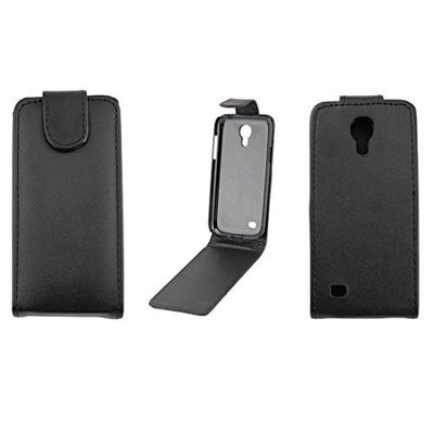 Carcasa de telefono Funda de Cuero Vertical con Tapa for Galaxy S IV Mini / i9190 (Rosa) (Color : Negro)