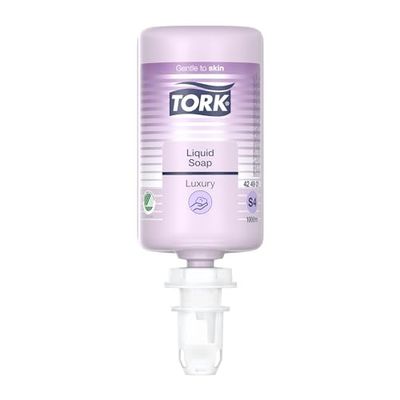 Tork Sapone liquido Luxury Soft S4, profumo di gelsomino, rosa e giglio, 1000 ml, 424901