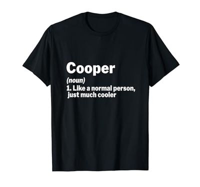 Cooper Definizione Nome Personalizzato Divertente Idea Regalo Cooper Maglietta