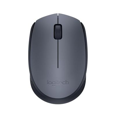 Logitech Ratón inalámbrico M170, 2,4 GHz con nanorreceptor USB, seguimiento óptico, batería de 12 meses de duración, ambidextro, para PC, Mac o portátil, negro y gris