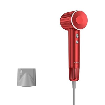 Laifen Haartrockner Retro-Serie 200 Million Negativ Ionen Föhn, Reisefön mit 110.000 U/min bürstenloser Motor für schnelles Trocknen, Hochgeschwindigkeit Fön geräuscharm mit Magnetdüse (Rot)