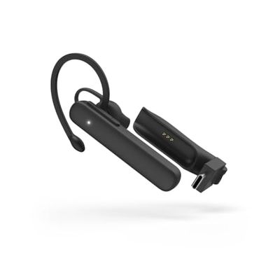Auricular Bluetooth Manos Libres para móvil | Casco Mono con estación de Carga | Micrófono con cancelación de Ruido | Auricular para Llamadas